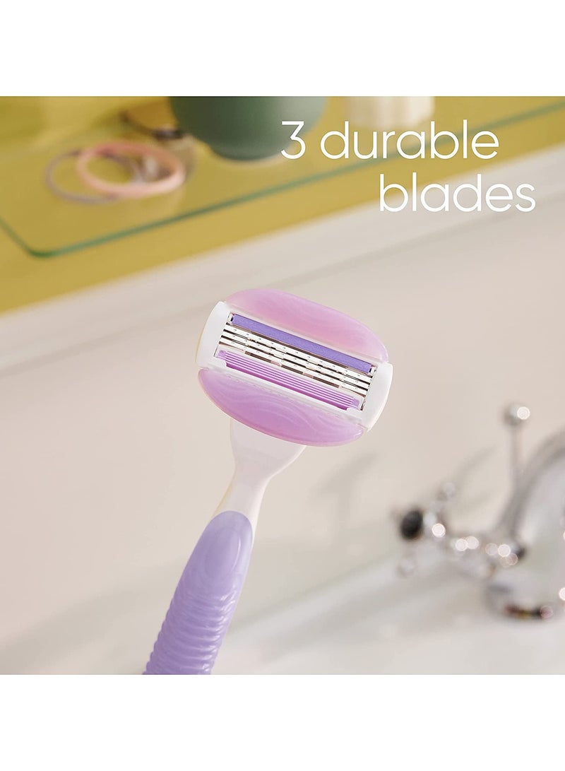 شفرات حلاقة جيليت فينوس كومفورت جلايد سبا بريز للنساء ، عبوة من 4 شفرات - Image 3