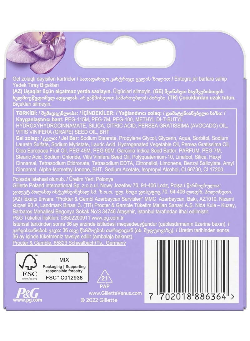 شفرات حلاقة جيليت فينوس كومفورت جلايد سبا بريز للنساء ، عبوة من 4 شفرات - Image 5