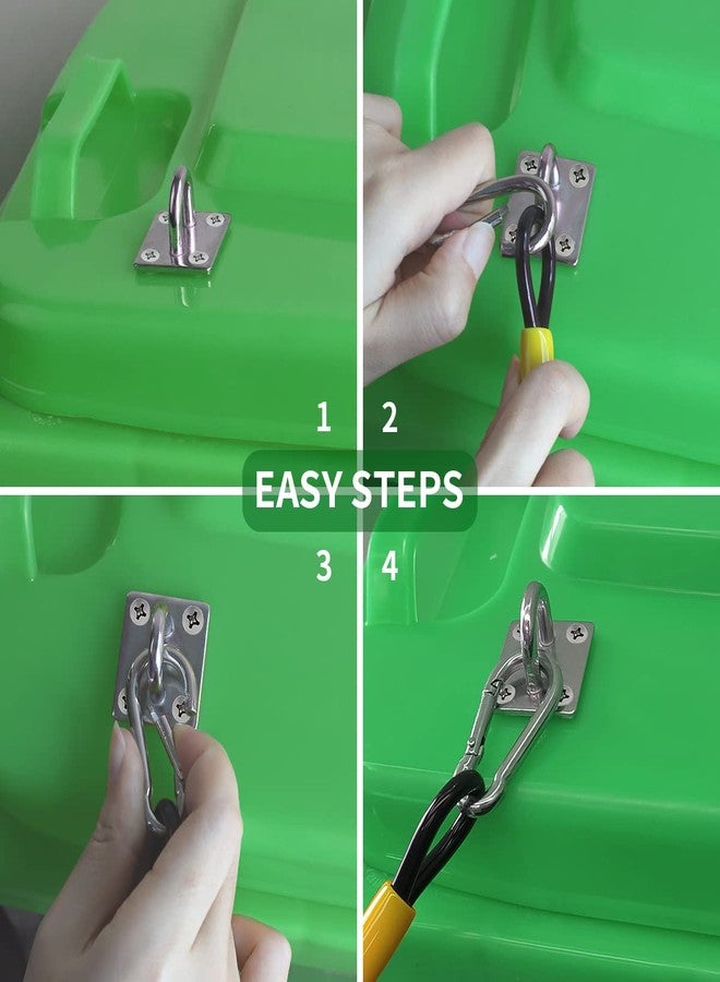 UYCCIMB Trash Can Lid Lock,Trash Can Locks for Animals Stop from Rummaging Metal Universal Lid Lock for Outdoor Garbage Cans-Durable Rubber Coated Braided Wire Rope(2 Pack)… - Image 4