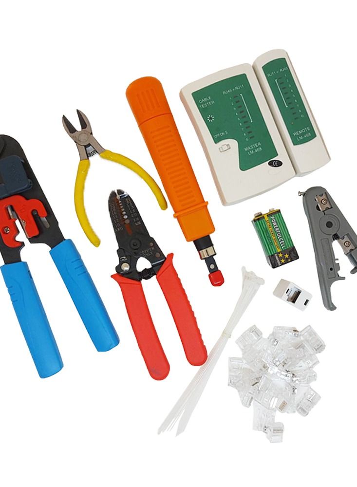 A kit consisting of 36 integrated pieces for easy connection of networks, internet cables / TBC300  - Image 1
