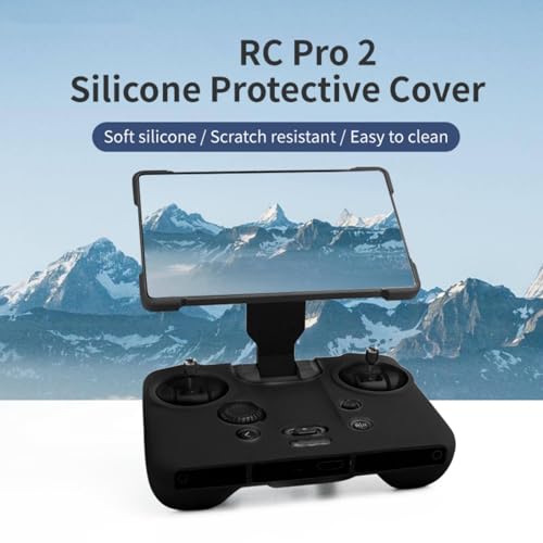 Xmipbs Silicone Protective Case Compatible with DJI Mavic 4 Pro Remote Controller, Soft Anti-Slip Shockproof Cover, Full Protection RC Pro 2 Controller Cover Compatible with RC PRO2 (Black) - Image 2