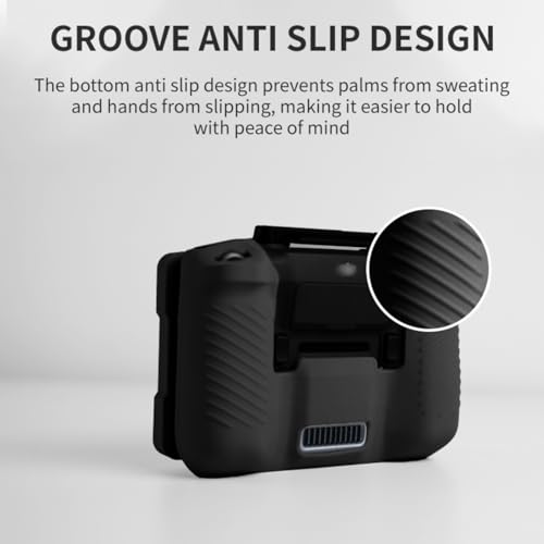 Xmipbs Silicone Protective Case Compatible with DJI Mavic 4 Pro Remote Controller, Soft Anti-Slip Shockproof Cover, Full Protection RC Pro 2 Controller Cover Compatible with RC PRO2 (Black) - Image 3