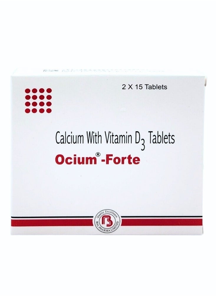 OCIUM-FORTE Ocium Forte, Calcium With Vitamin D3 30 Tablets  - Image 1