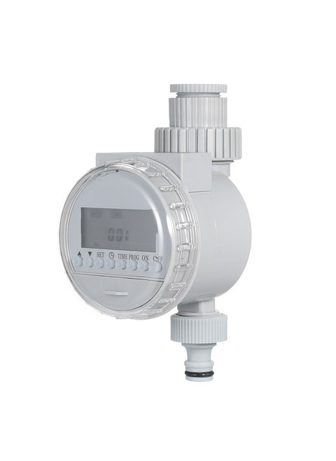 Solar Powered Water Irrigation Timer Electronic Programmable Automatic Watering Controller Hose Faucet Timer with LCD Display for Garden Lawn