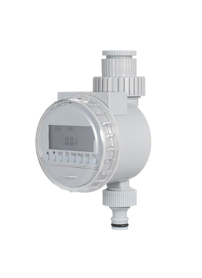 Solar Powered Water Irrigation Timer Electronic Programmable Automatic Watering Controller Hose Faucet Timer with LCD Display for Garden Lawn