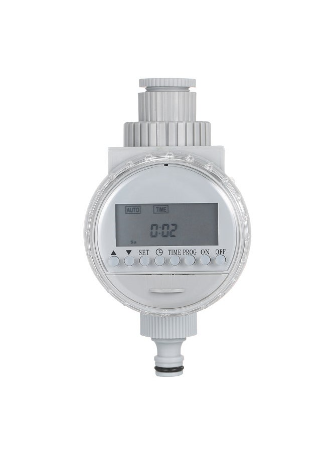 Solar Powered Water Irrigation Timer Electronic Programmable Automatic Watering Controller Hose Faucet Timer with LCD Display for Garden Lawn