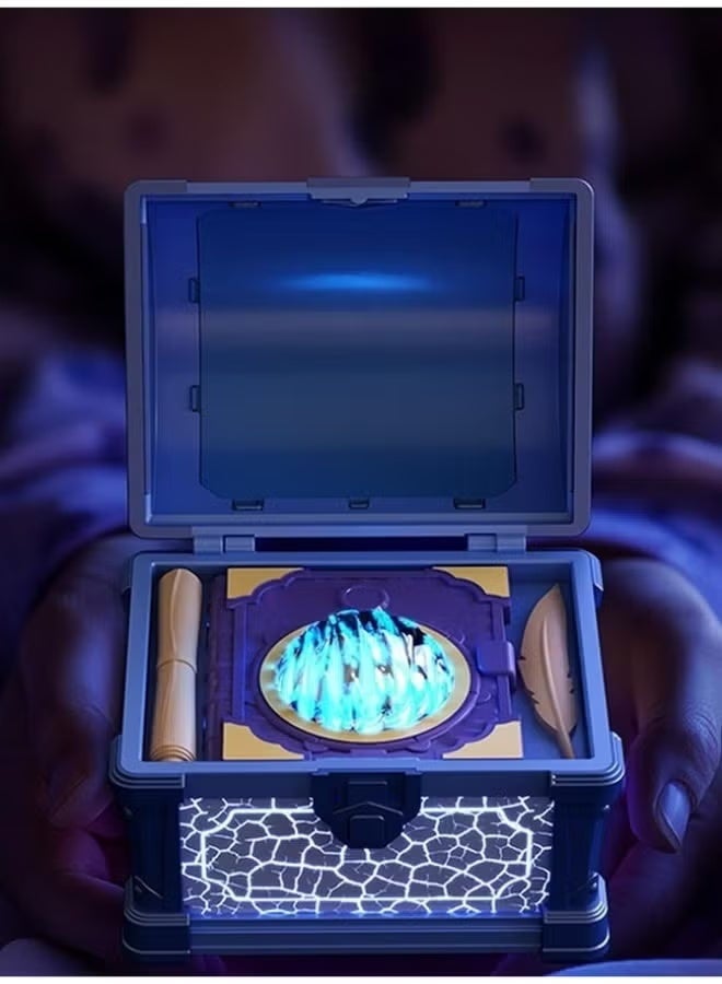 BlueFire Galaxy Treasure Chest Aurora Borealis Projector Night Light with Bluetooth Speaker & White Noise | Vintage Crackle Chest Design | Dimmable Northern Lights Ceiling Projector for Bedroom, Kids & Adults | Sleep Aid, Meditation & Party Light with Remote & Timer | Relaxing Room Decor Gift - Image 5