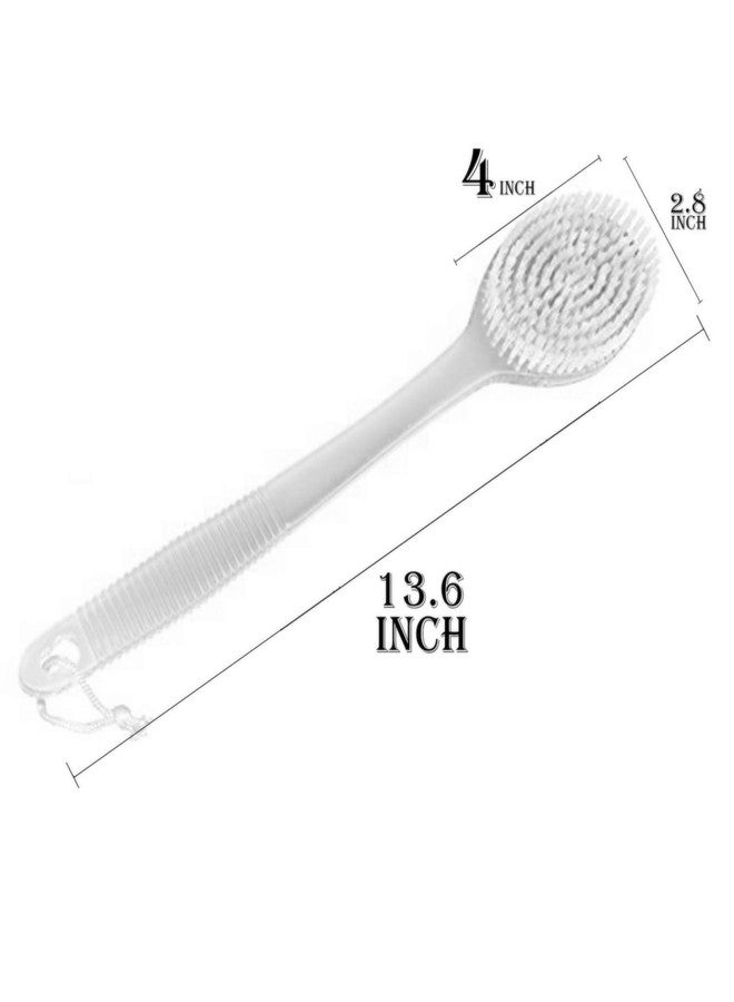 Confidence Bathing Cleaning Body Brush With Long Handle, Body Washing Brush With Soft Nylon Bristles, 50 Gram, Pack Of 1 (White) - Image 3