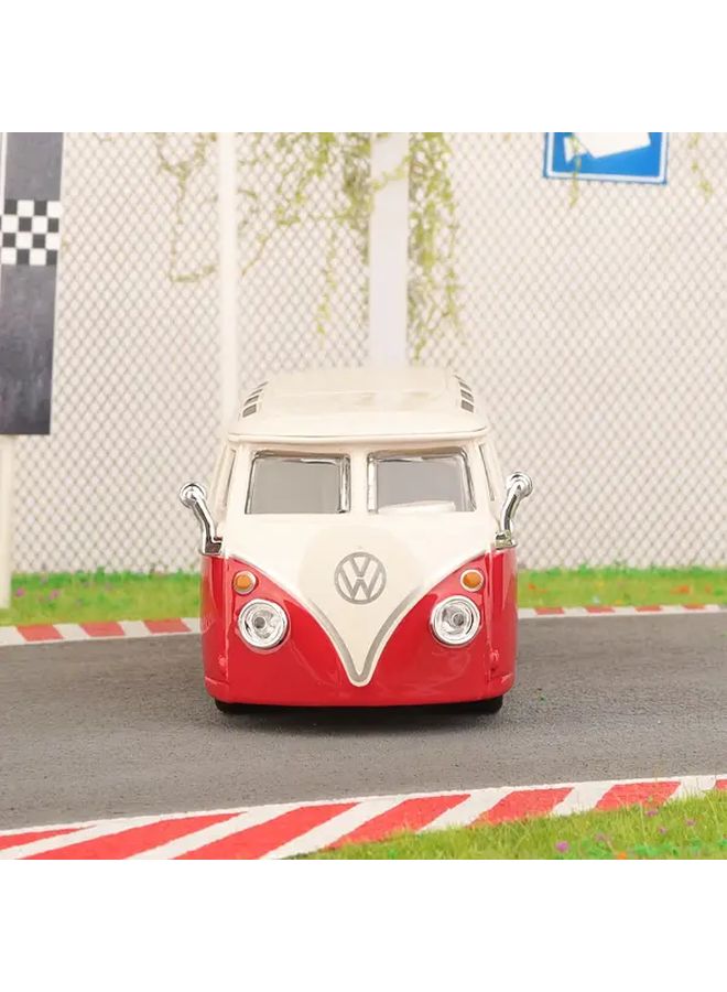 BURAGO 1 32 Scale Volkswagen Bus Model Car Alloy Red White Vintage Collectible - Image 5