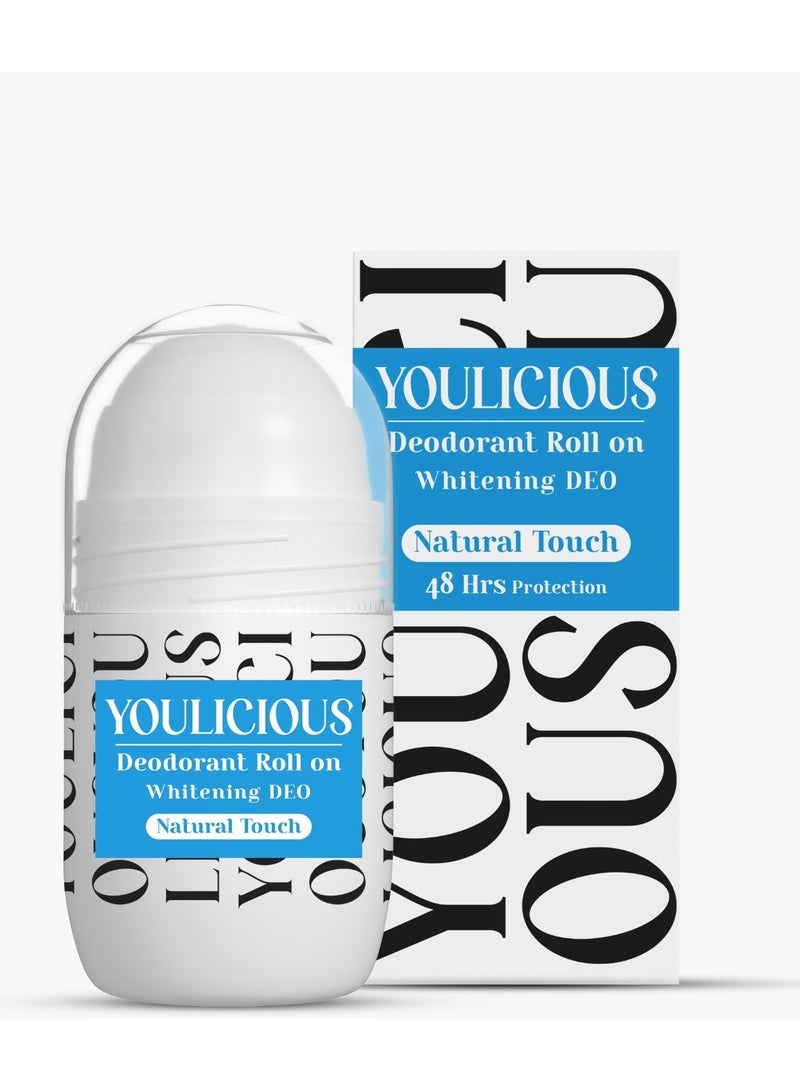 Youlicious YOULICIOUS Deodorant Roll on Whitening DEO Natural Touch 48 Hrs Protection - Image 1