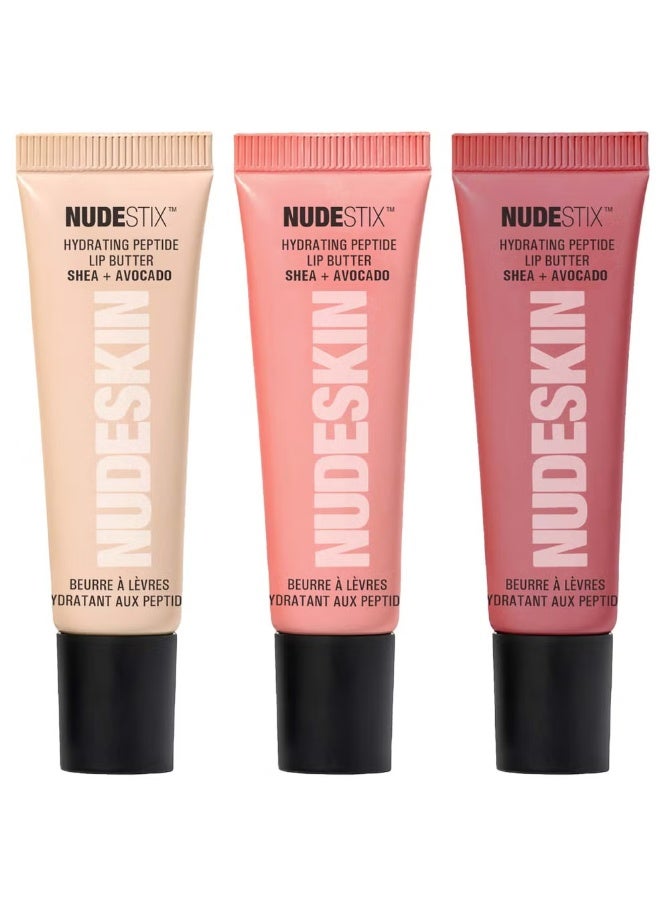 NUDESTIX Hydrating Peptide Lip Butter 3pc Set - Image 1