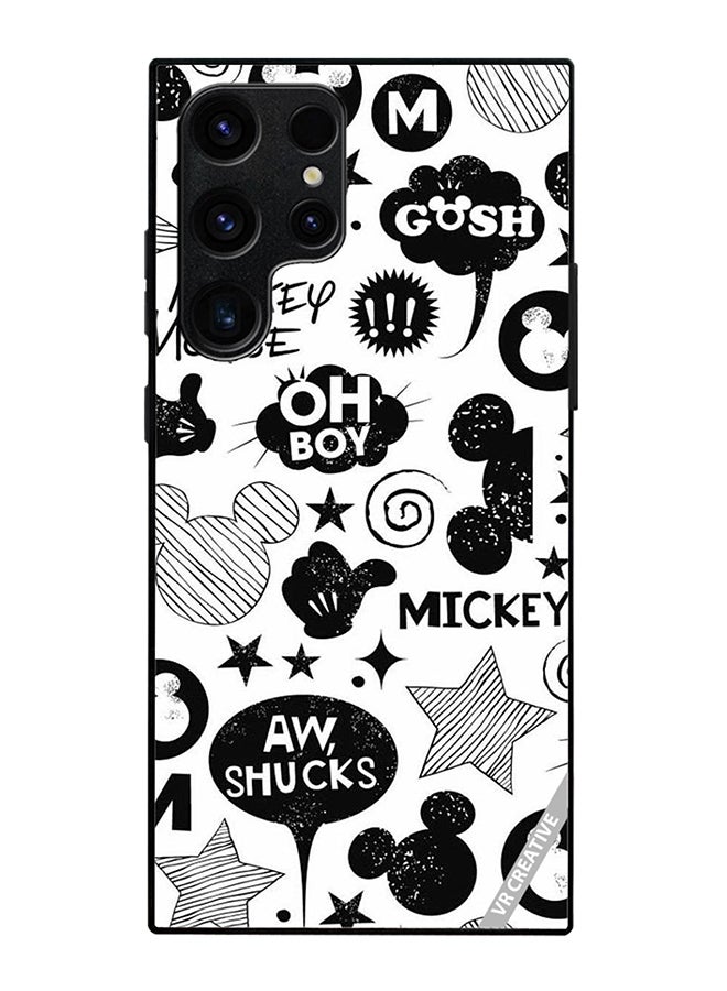 غطاء حماية لجهاز سامسونج جالاكسي S25 ألترا بتصميم ميكي بات أحادي اللون متعدد الألوان