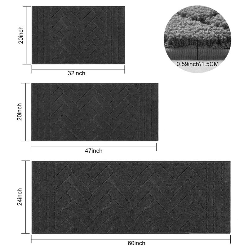Tindbea Dog Mat for Muddy Paws,Absorbs Moisture Dirt Non-Slip Washable Mud Mat for Dogs,Soft Rubber Backing Front Inside Pet Rug for Entryway, Mud Dog Paws, Patio(24"x59",Charcoal) - Image 4