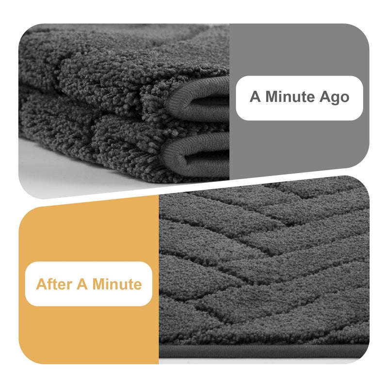 Tindbea Dog Mat for Muddy Paws,Absorbs Moisture Dirt Non-Slip Washable Mud Mat for Dogs,Soft Rubber Backing Front Inside Pet Rug for Entryway, Mud Dog Paws, Patio(24"x59",Charcoal) - Image 5