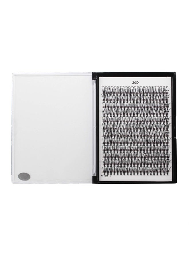 Bodermincer 10D/20D/30D/40D/50D Cluster to Choose Large Tray 240pcs D Curl 8-22mm to Choose Professional Makeup Individual Cluster EyeLashes Grafting Fake False Eyelashes Eyelash Extension Individual  - Image 4