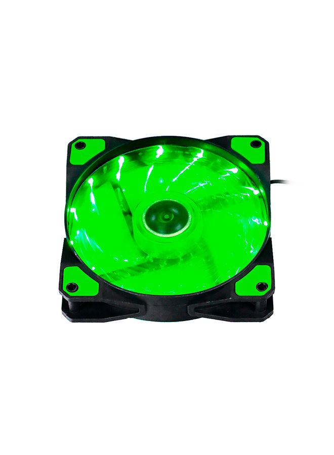 Silent 15-LED Cooler Fan 12centimeter Green - Image 3