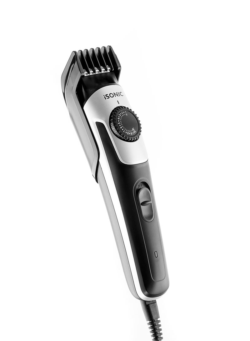 iSONIC ماكينة تشذيب حديثة قابلة لإعادة الشحن ببطارية 600 مللي أمبير IH806 باللون الأسود - Image 4