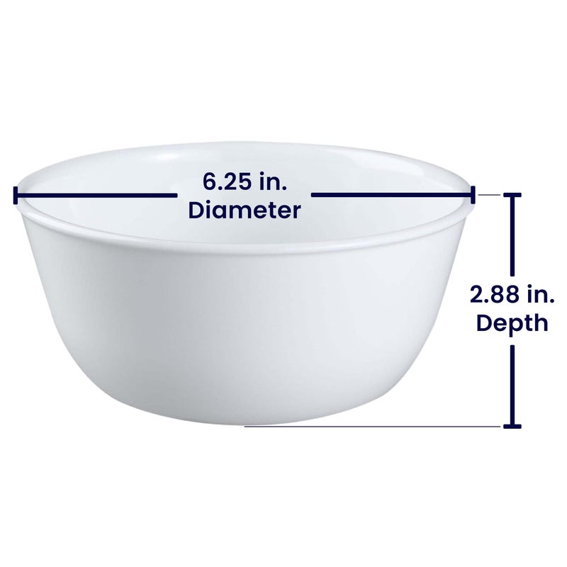 Corelle 3138 28 oz Vitrelle Glass Winter Frost White Noodle Bowl  Pack of 3 - Image 3