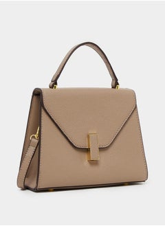 Styli Textured Handbag with Top Handle & Adjustable Strap  - Image 1