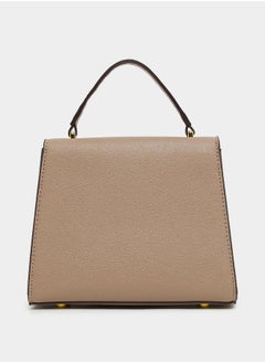 Styli Textured Handbag with Top Handle & Adjustable Strap  - Image 4