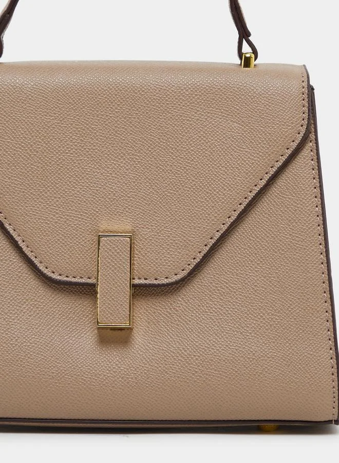 Styli Textured Handbag with Top Handle & Adjustable Strap