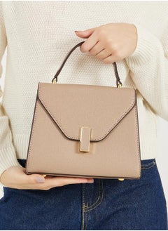 Styli Textured Handbag with Top Handle & Adjustable Strap  - Image 3