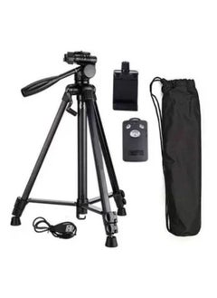 Yunfeng 3388 DSLR Camera Tripod with Mobile Clip Holder, 2-Section Lever-Lock Legs for Easy Height adjustments for Camera and Smartphones.