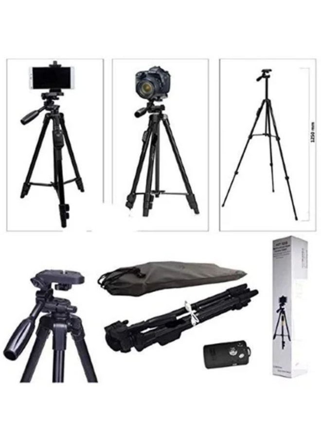 Yufeng - Yunfeng 3388 DSLR Camera Tripod with Mobile Clip Holder, 2-Section Lever-Lock Legs for Easy Height adjustments for Camera and Smartphones. - Image 1