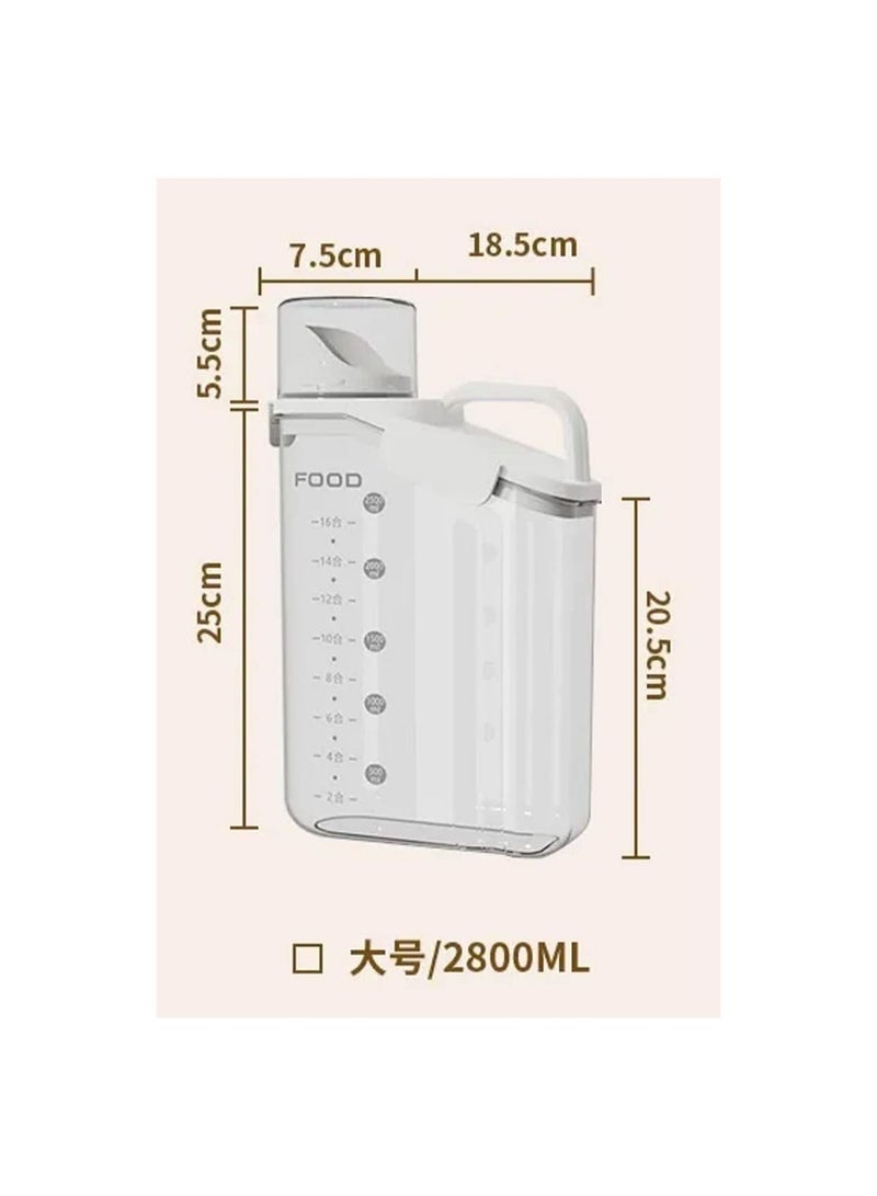 Reko 3Pcs Cereal Containers Set | Premium Quality 2.8L / 2.8KG Capacity Airtight Food Storage Container | BPA Free Plastic Rice Storage Bin/Dispenser + Measuring Cup & Pour Spout - Image 3