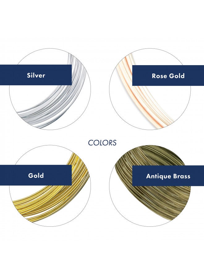 Beadalon Carbon Steel Memory Wire, Round, Necklace, Gold Color, 0.5 oz, approx. 18 coils - Image 5