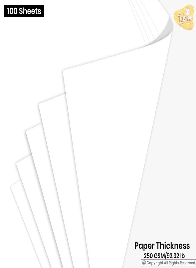 Paraspapermart A4 White Paper | 250 GSM Colour Cardstock Paper-Pack of 100 Sheets, for Art, Craft & Project Work, Printing, Etc. - Image 4