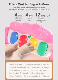 MaBaby حصائر ألعاب الأطفال، حصائر جيم بيانو مرحة قابلة للفك حصيرة ألعاب الأطفال مع موسيقى وأضواء ألعاب تعليمية إلكترونية  - Image 4
