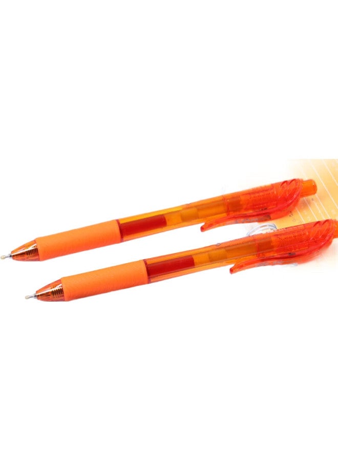 Pentel 0.5Mm Retractable Gel Pen, Colorful Quick-Drying Pen, Financial Exam Needle-Tip Signing Pen Bln105-F, Orange, Single Pen - Image 1