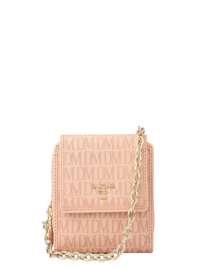 Da Milano Leather Sling Wallet for Women - Pink (10230A) - Image 1