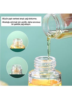Rabadon Glass Sprayed Lemon Vinegar Oil Sprayer Spray Oil Pot Black 225 ml  - Image 3