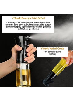 Rabadon Glass Sprayed Lemon Vinegar Oil Sprayer Spray Oil Pot Black 225 ml  - Image 5