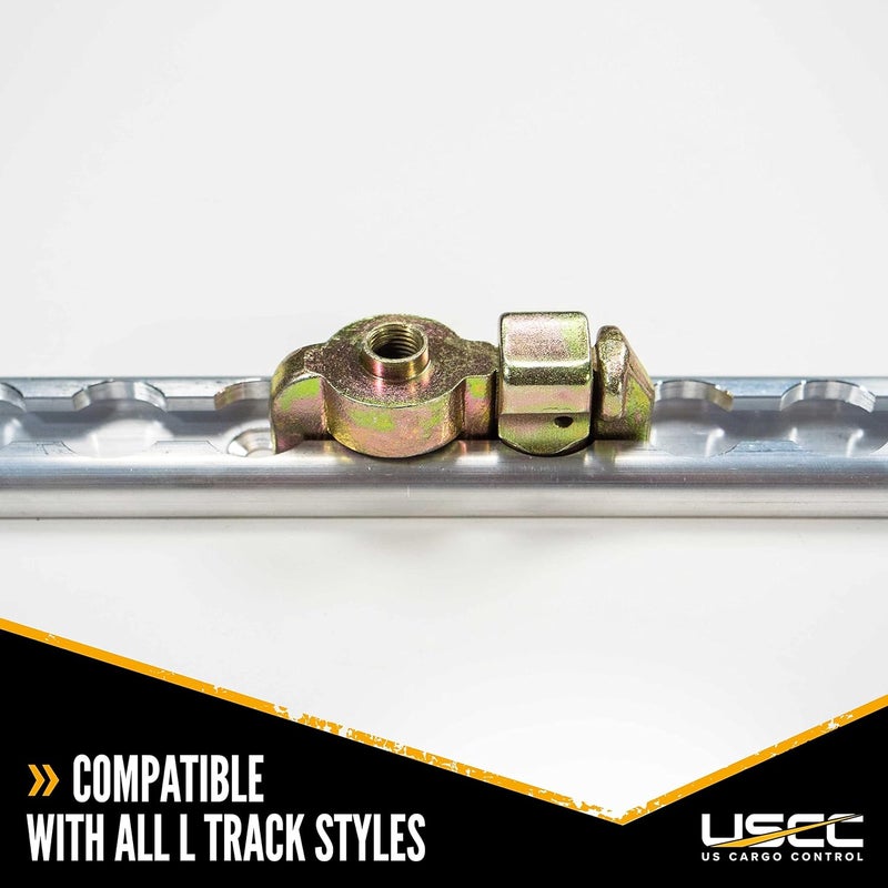 US Cargo Control L Track Double Stud Fitting with Bolt Thread - 4 Pack - Image 5