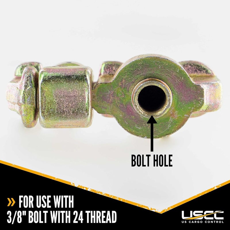 US Cargo Control L Track Double Stud Fitting with Bolt Thread - 4 Pack - Image 3