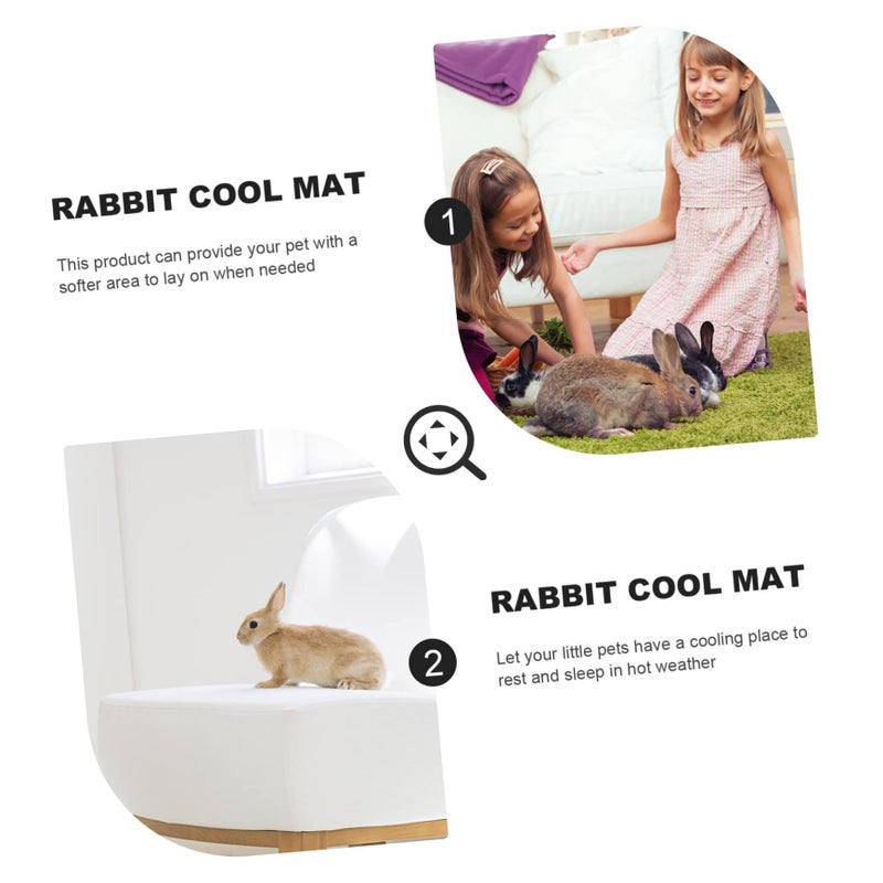 2PCS Rabbit Cooling Mat Summer Heat Resistant Pet Bed For Bunnies Guinea Pigs Green - Image 5