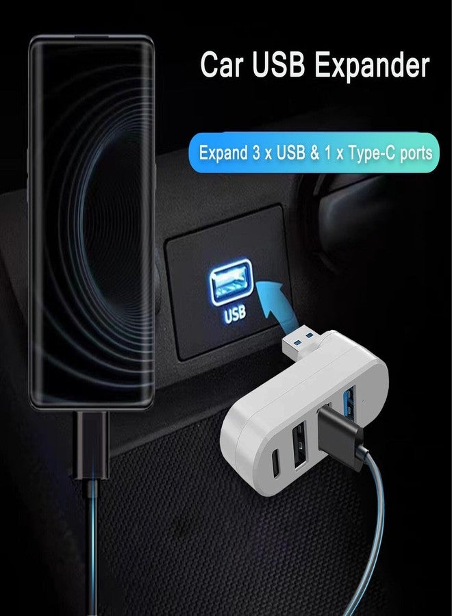 VIENON 4-Port USB 3.0 Hub [90/180 Rotatable], USB Splitter with 3 USB Ports & 1 USB C Power/Data Port, USB Extender for Laptops, Cars, iMac, MacBook Air, MacBook Pro - Image 5