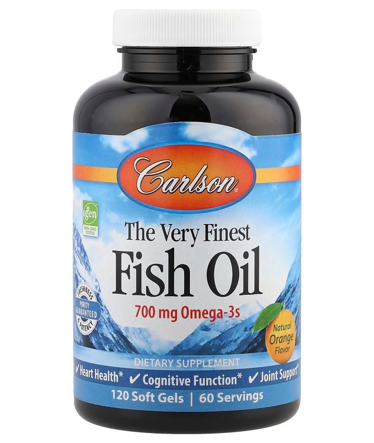 The Very Finest Fish Oil Natural Orange 120 Soft Gels
