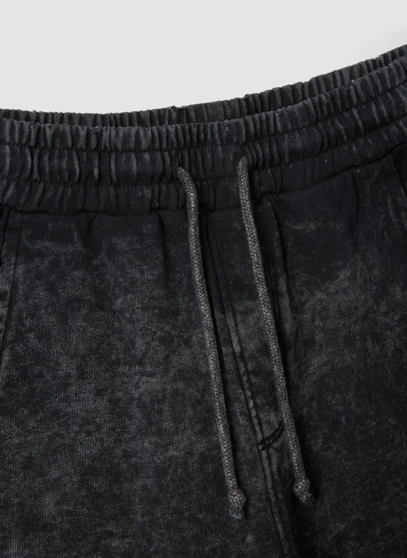 Ovs OVS Black Cotton-Blend Bermuda Shorts With Elasticated Waist