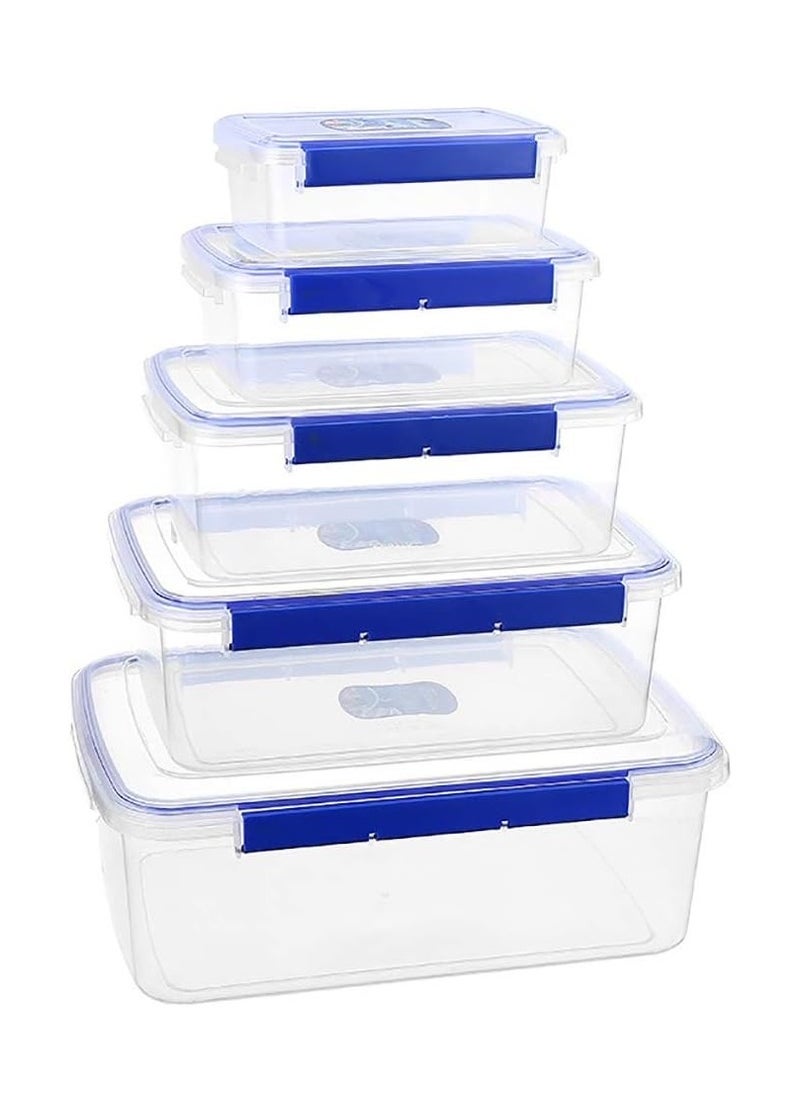 Food Storage Containers,15,10,5.5,3,1.5 Liter Airtight Storage, 5 Pc Food Storage Containers