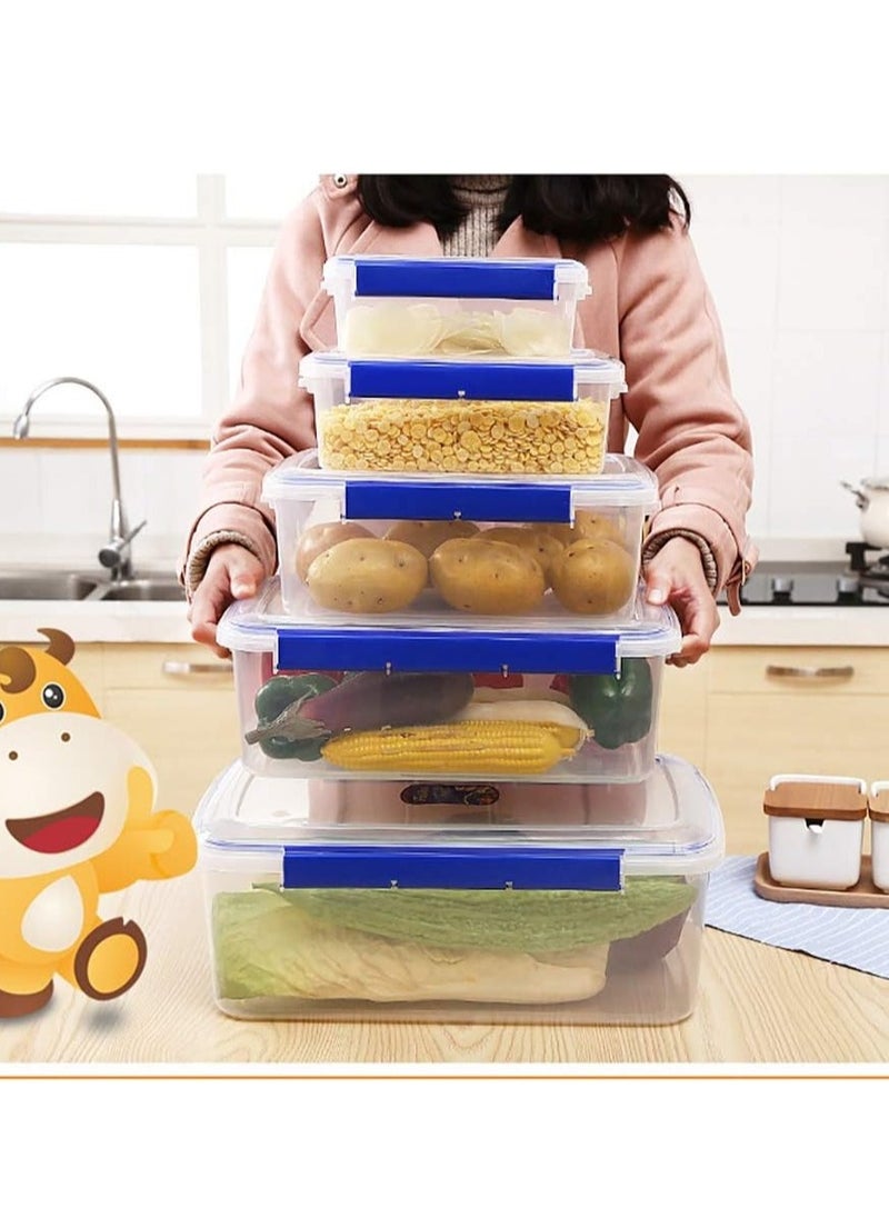 Food Storage Containers,15,10,5.5,3,1.5 Liter Airtight Storage, 5 Pc Food Storage Containers