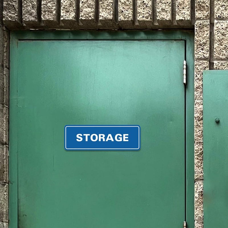 All Quality Standard STORAGE Door/Wall Sign - White - Large (1 Pack) - Image 4