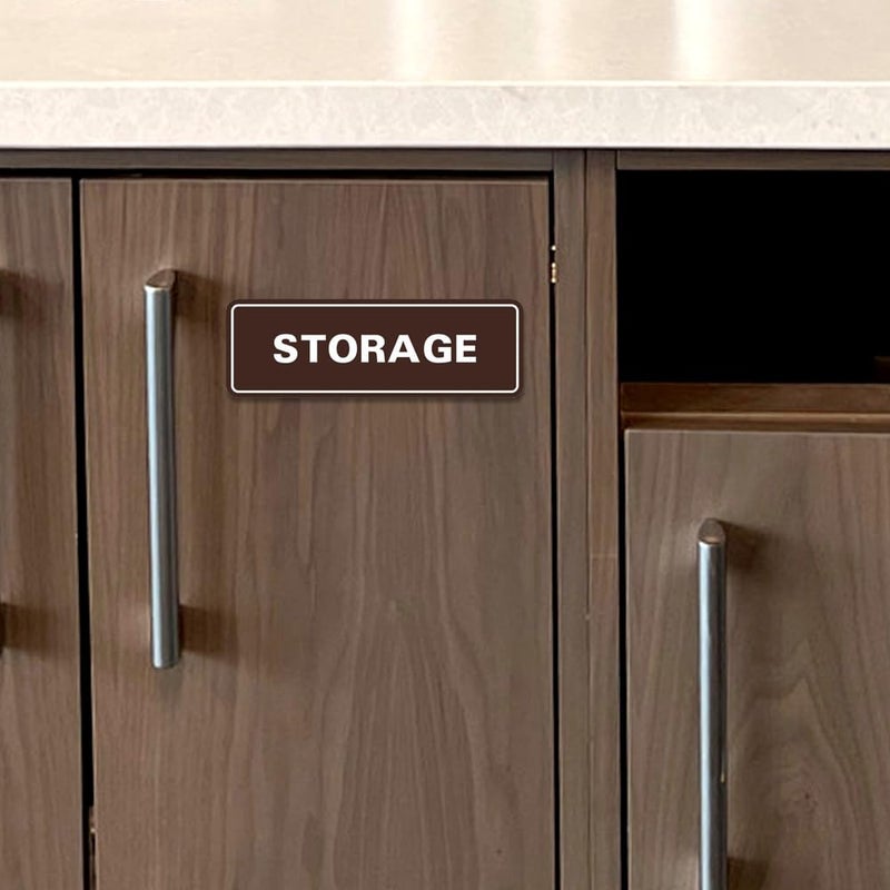 All Quality Standard STORAGE Door/Wall Sign - White - Large (1 Pack) - Image 5