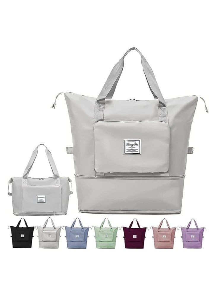 شنطة سفر قابلة للطي خفيفة الوزن لحمل الأمتعة الجافة والمبللة شنطة كتف عملية للرياضة والرحلات والتنقل اليومي - Image 1