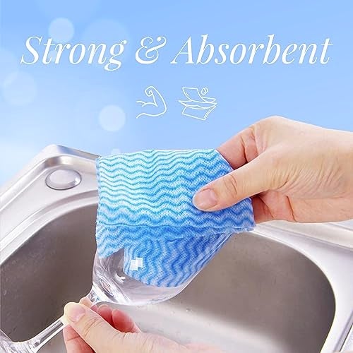 Warmfinity Multipurpose Kitchen Roll/Tissue/Towel Washable & Quick-Dry Non-Woven cloth, Dish Towel, for Kitchen Cleaning, Home Cleaning Super Absorbent Reusable Tissue Roll 80 Pulls in each roll (6) - Image 3