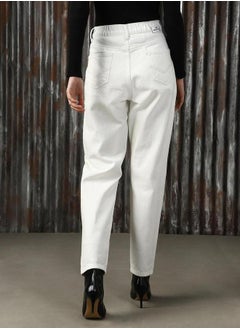 HIGH STAR High Rise Sliced Knee Regular Fit Jeans by Styli  - Image 3