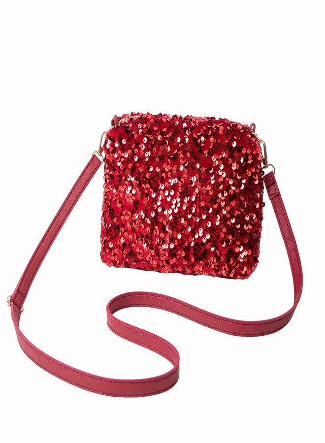 Winatehr Red Sequin Purse, Cute Cross Body Evening Bag, Small Crossbody Bags for Women, Christmas Gifts Girls Trendy Stuff, 70s Showgirl Outfit Red Accessories - Image 1